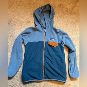 Patagonia blue fleece zip up jacket micro D kids small 7-8